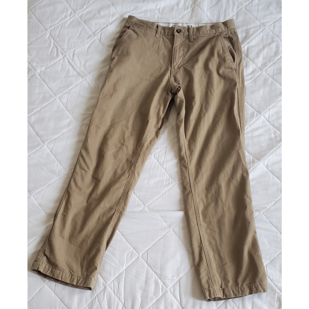 Men's Eddie Bauer Flannel Lined Khaki Pants 32x32 Legendary Wash